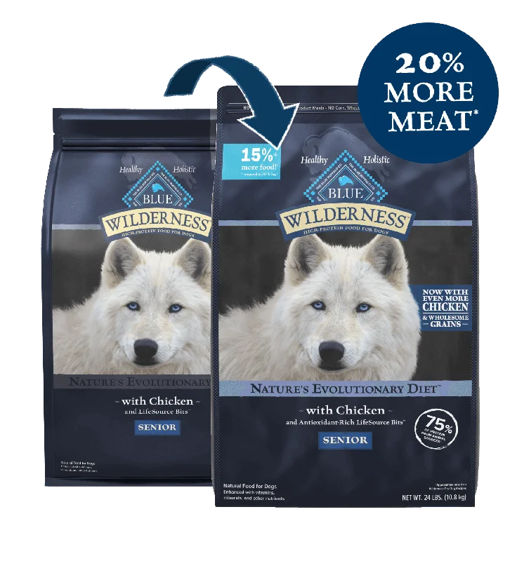 Blue Buffalo Wilderness Chicken High Protein Recipe Senior Dry Dog Food