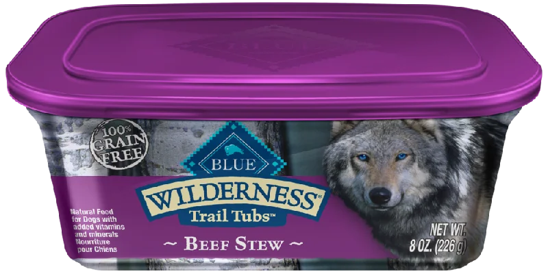 Blue Buffalo Wilderness Trail Tubs Grain Free Beef Stew Dog Food Tray