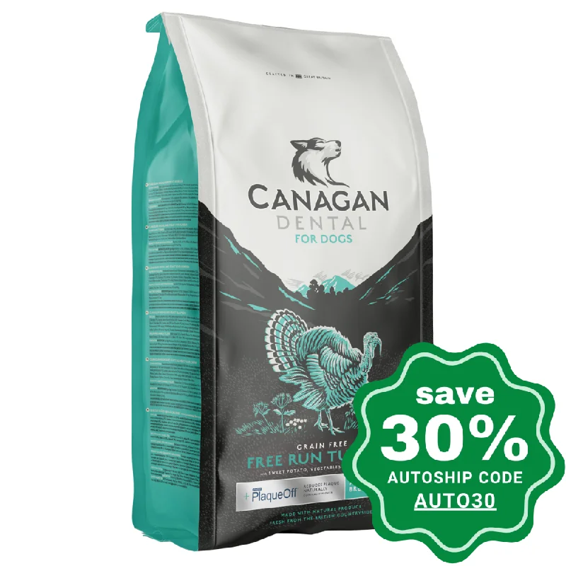 Canagan - Grain Free Dry Dog Food - Free-Run Turkey Dental For Small Breed - 2KG (Min 2 Packs)