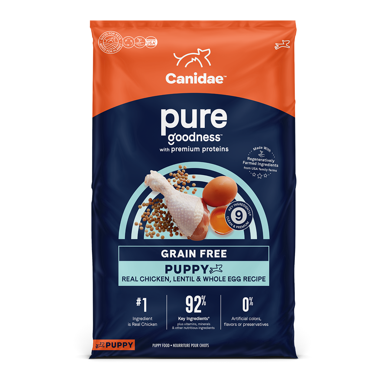 Canidae PURE Grain Free, Chicken, Lentil and Whole Egg Recipe Dry Puppy Food