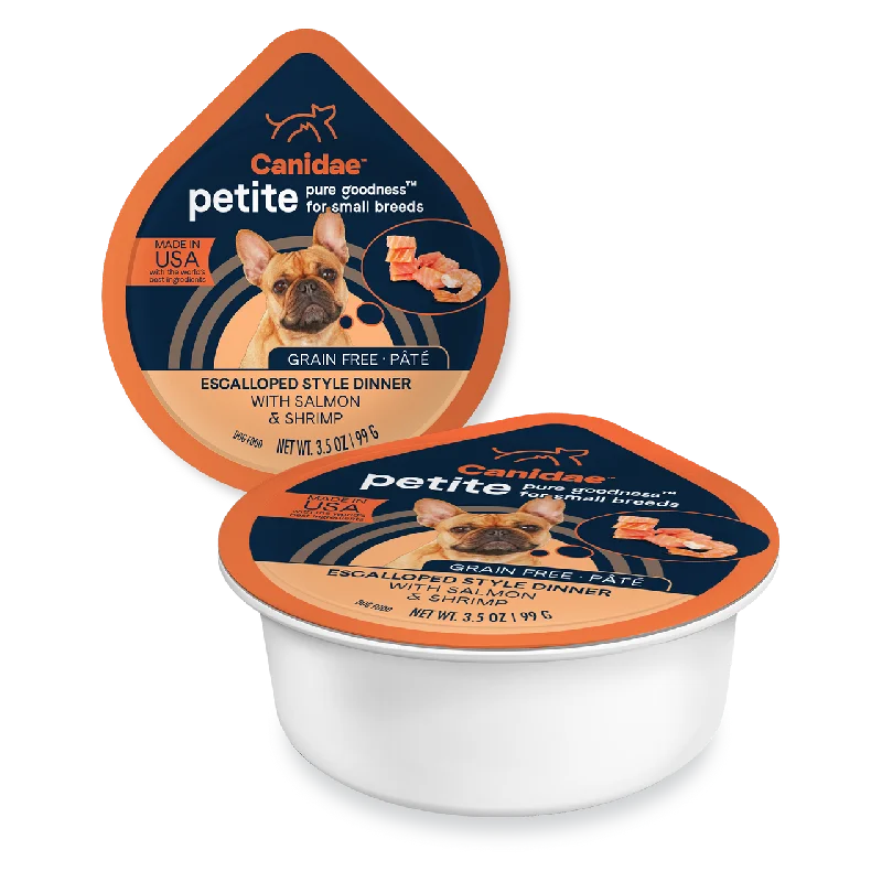 Canidae PURE Grain Free Petite Small Breed Escalloped Style Dinner Pate with Salmon and Shrimp Wet Dog Food