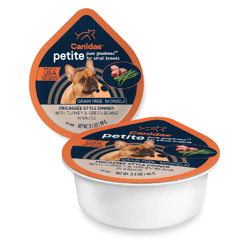 Canidae PURE Grain Free Petite Small Breed Fricassee Style Dinner Morsels with Turkey and Green Beans in Sauce Wet Dog Food