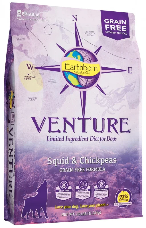 Earthborn Holistic Venture Grain Free Squid and Chickpea Dry Dog Food