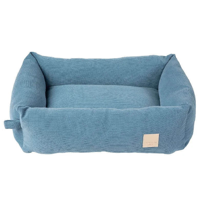 FuzzYard Life French Blue Corduroy Bed