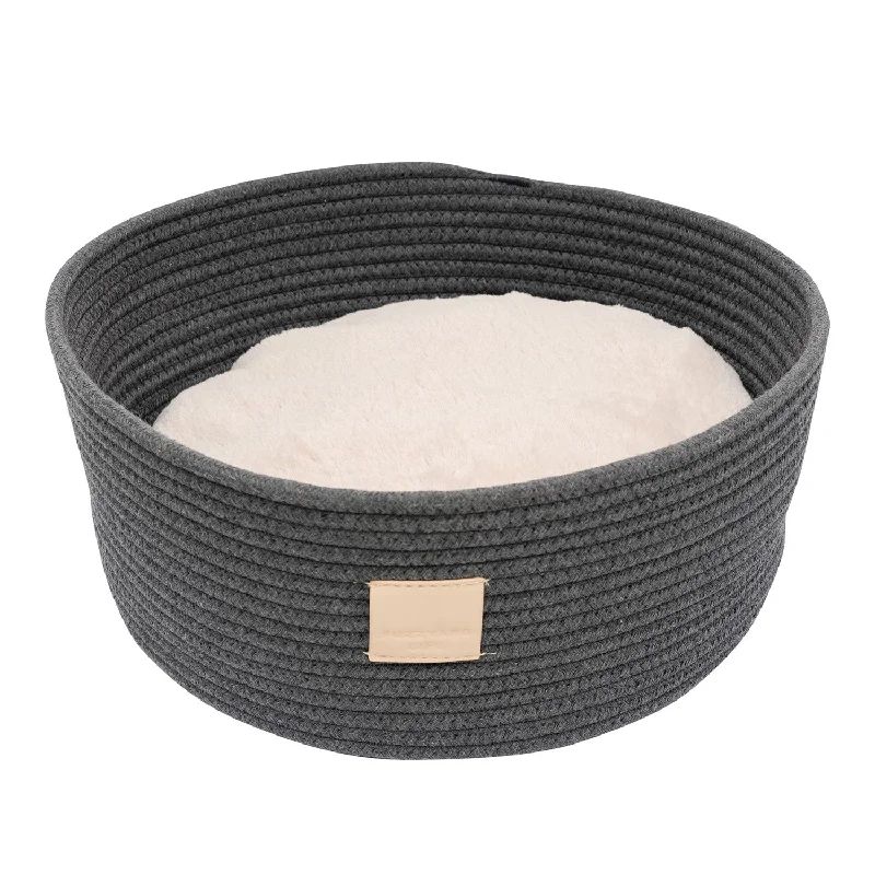 FuzzYard Life Slate Grey Rope Basket Bed