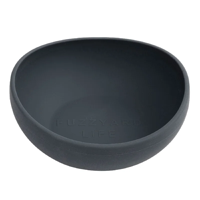 FuzzYard Life Slate Grey Silicone Bowl