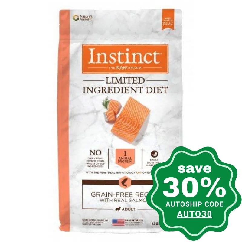 Nature's Variety Instinct - Dog Dry Food - Limited Ingredient Diet Grain-Free with Salmon - 4LB