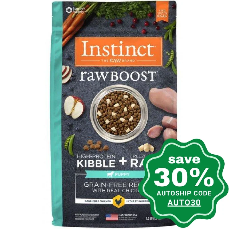 Nature's Variety Instinct - Dog Dry Food - Raw Boost Grain-Free with Chicken - Puppy - 4LB