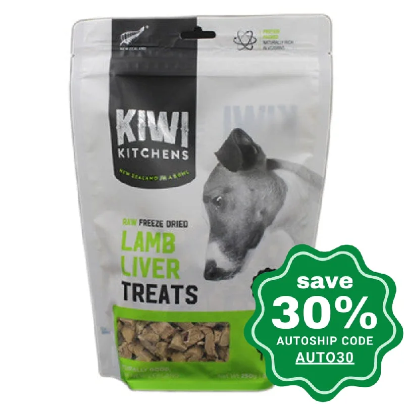 Kiwi Kitchens - Freeze-Dried Dog Treats - Lamb Liver - 250G