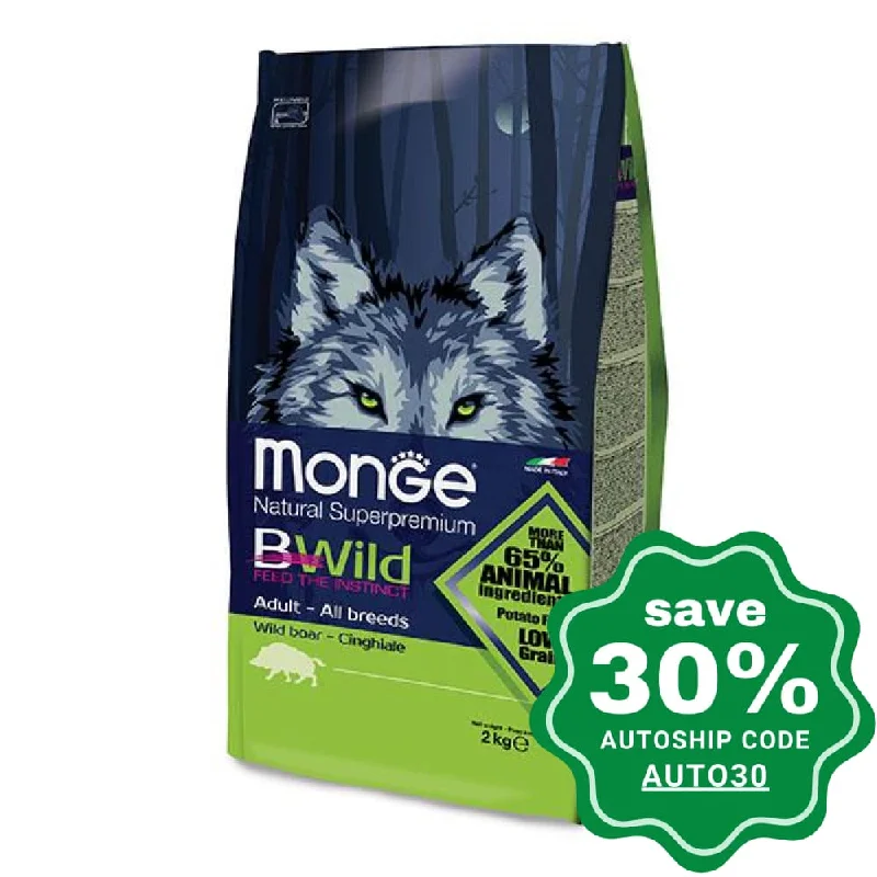 Monge - BWild All Breeds Adult Dry Dog Food - Wild Boar - 2.5KG (Min. 4 Packs)