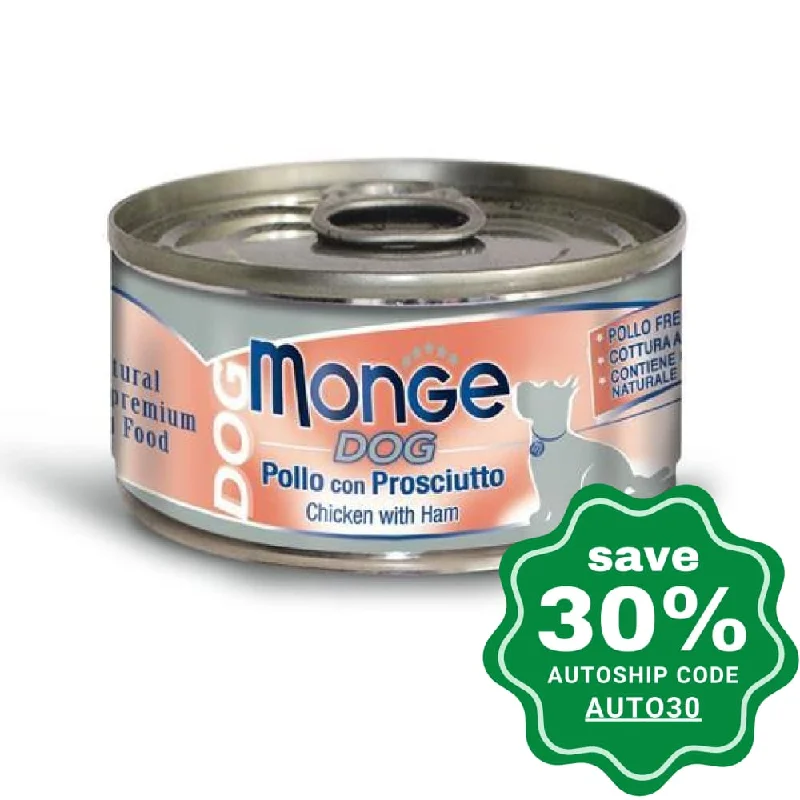 Monge - Chicken with Ham Canned Dog Food - 95G (min. 24 Cans)