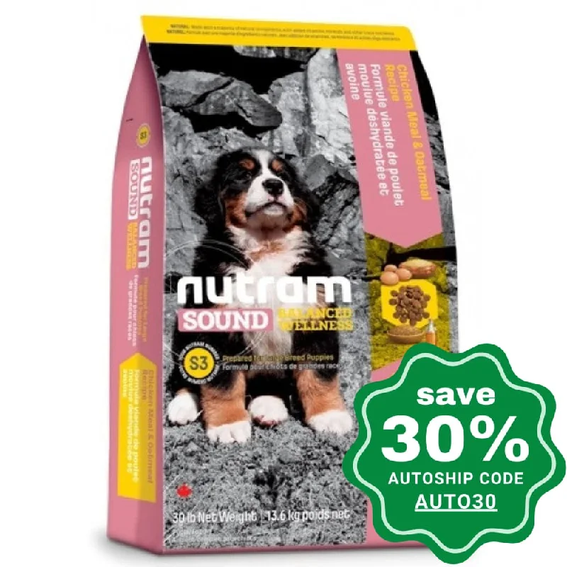 Nutram - S3 Nutram Sound Balanced Wellness - Large Breed Puppy - 13.6KG