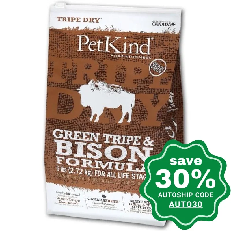 PetKind - Dry Food for Dogs - Tripe Dry Green Tripe & Bison Formula  - 6LB