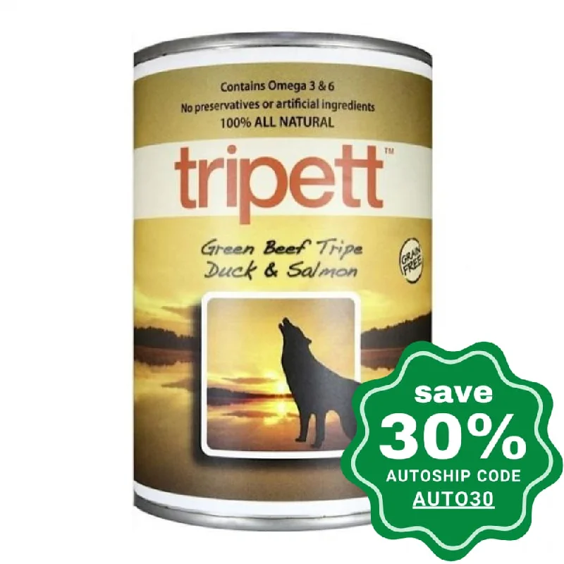 PetKind - Wet Food for Dogs - Tripett Green Beef Tripe Duck & Salmon - 12OZ (min. 12 cans)