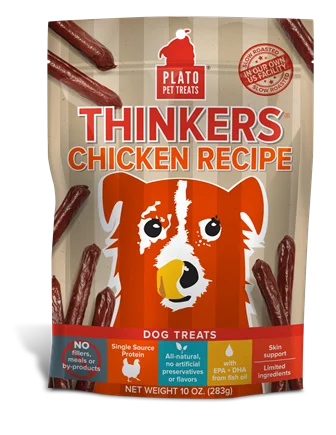 Plato New Thinkers Chicken Sticks Dog Treats