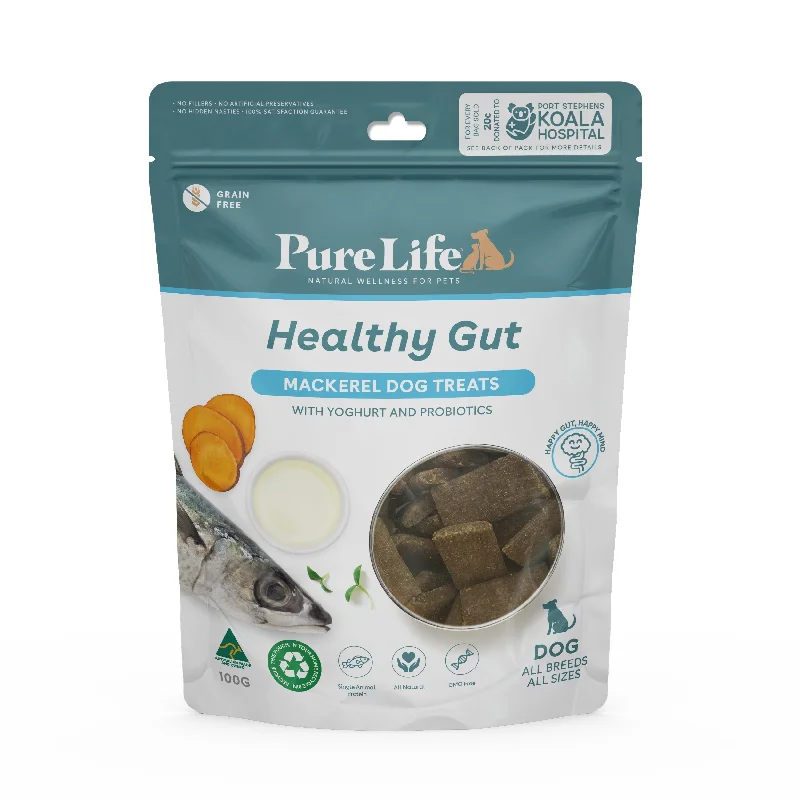 Pure Life Healthy Gut Mackerel Treats for Dogs 100g