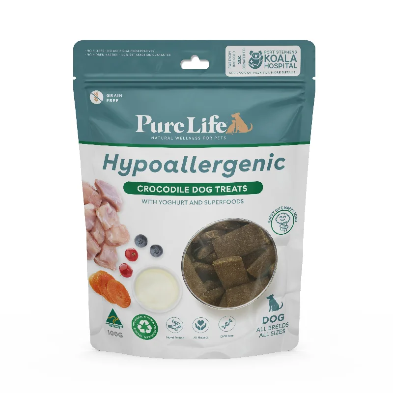 Pure Life Hypoallergenic Crocodile Treats for Dogs