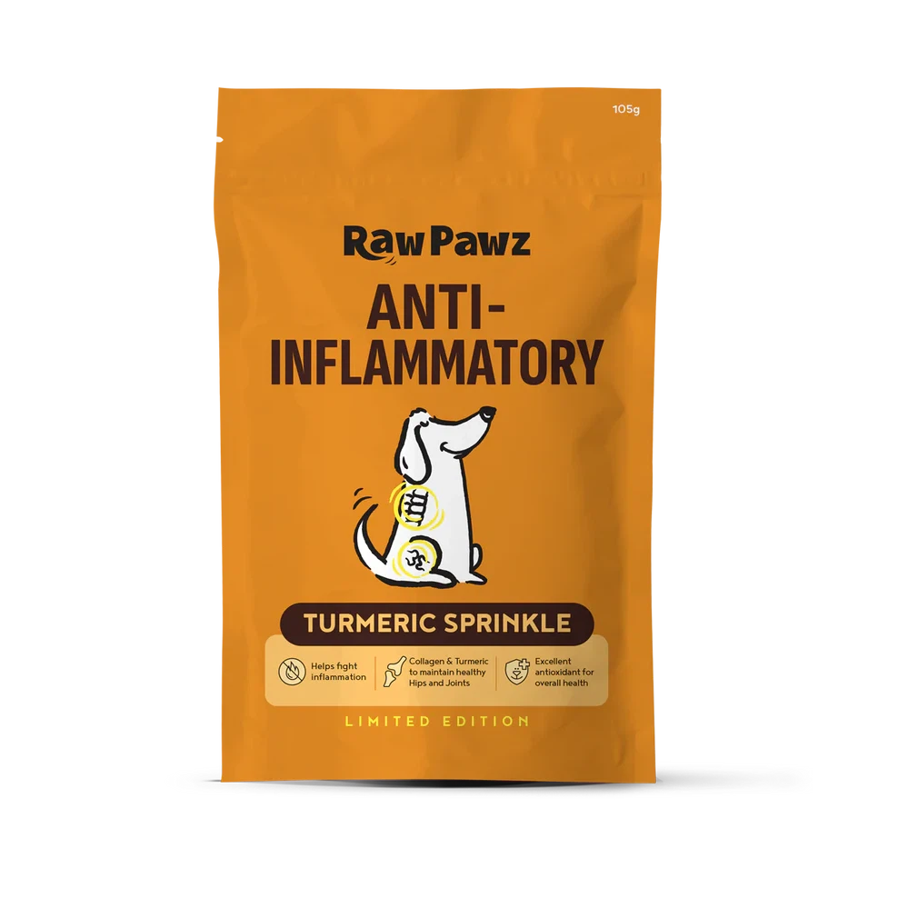 Raw Pawz Anti Inflammatory Turmeric Collagen and Black Pepper Sprinkle Meal Topper 105g