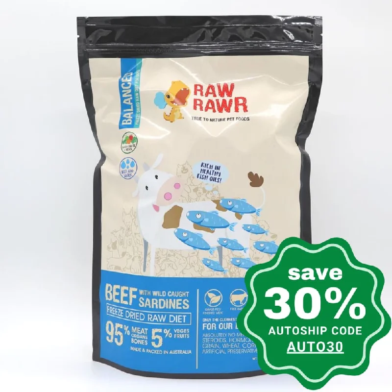 Raw Rawr - Freeze Dried Dog Food - Beef & Sardine - 400G