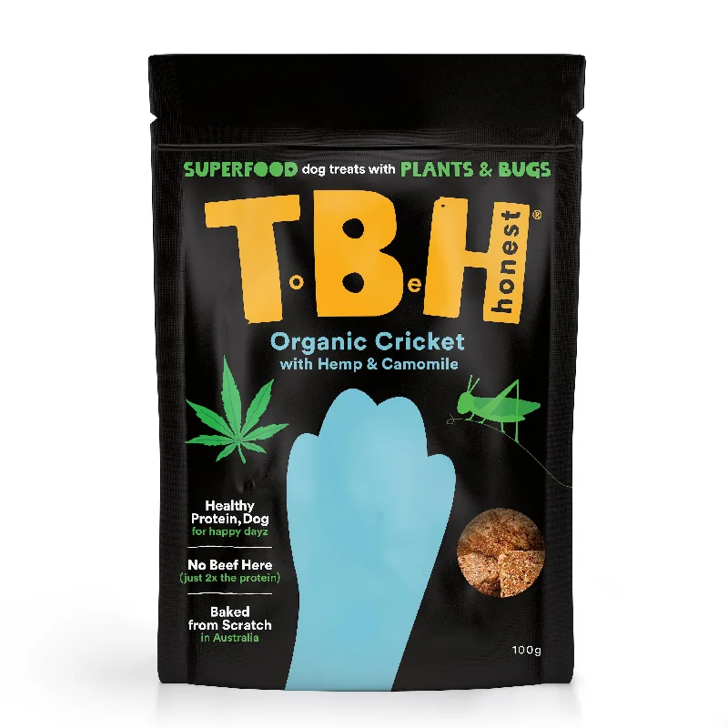 TBH Organic Cricket with Hemp and Camomile Dog Treats 100g***