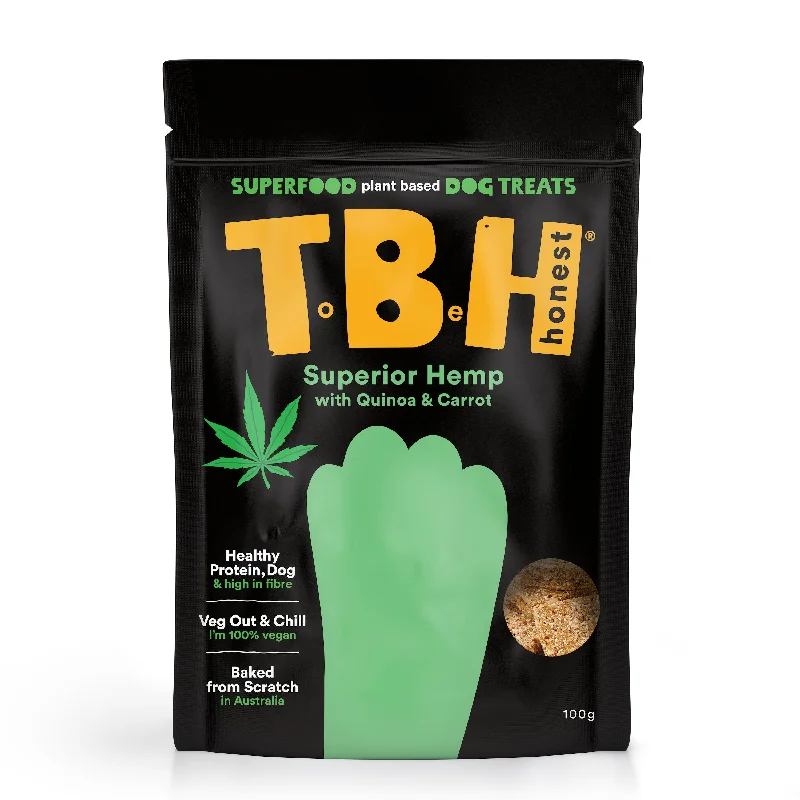 TBH Superior Hemp with Quinoa and Carrot Dog Treats 100g***