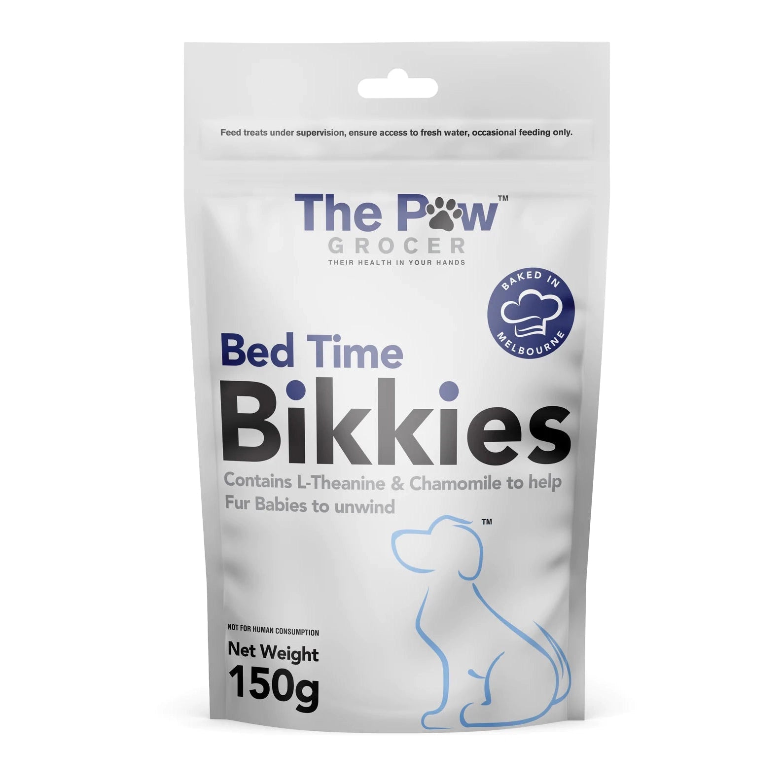 The Paw Grocer Peanut Butter Bed Time Bikkies Dog Treats 150g