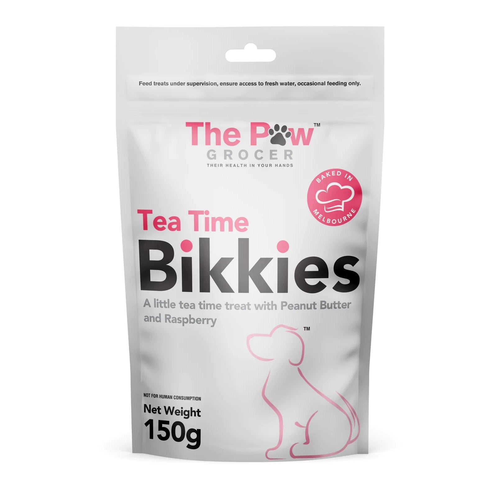 The Paw Grocer Peanut Butter Tea Time Bikkies Dog Treats 150g