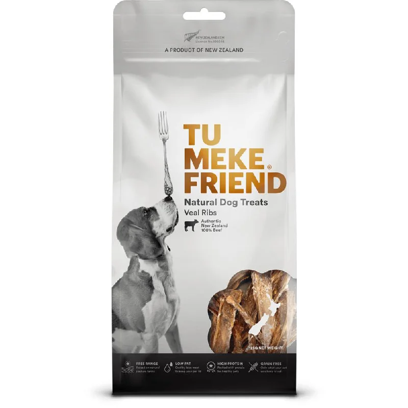 Tu Meke Friend Air Dried Natural Veal Ribs Dog Treats 125g ***