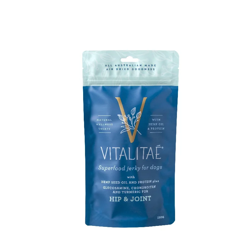 Vitalitae Hip and Joint Superfood Jerky Dog Treats with Hemp Seed Oil 150g