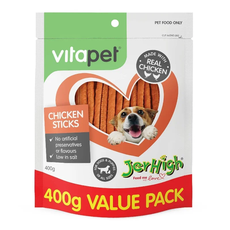 Vitapet Jerhigh Chicken Sticks Dog Treats 400g