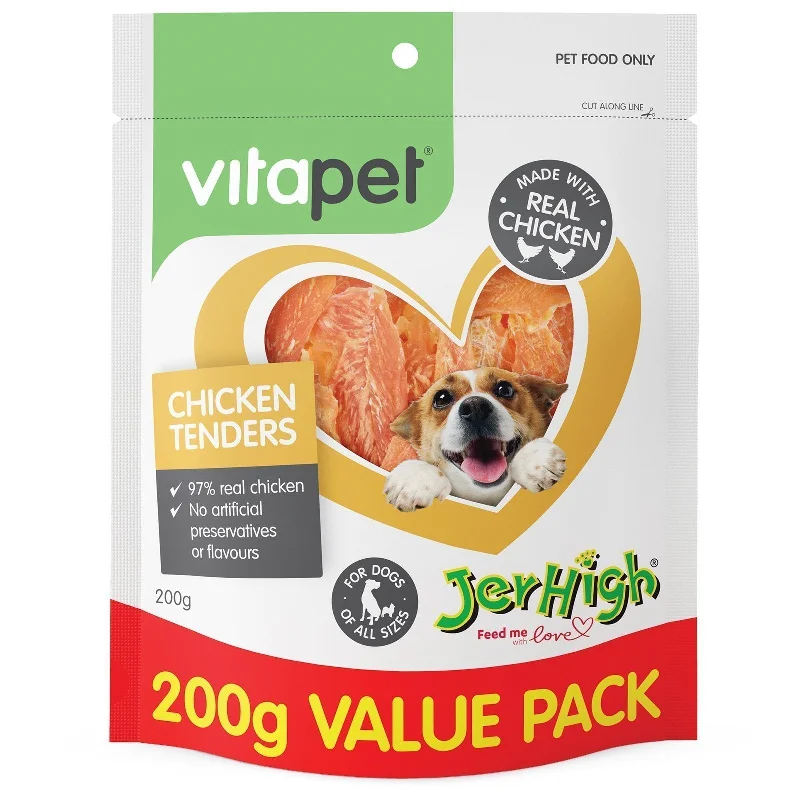 Vitapet Jerhigh Chicken Tender Dog Treats 200g