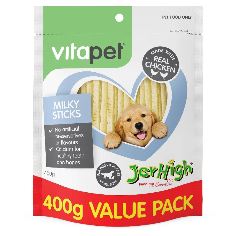 Vitapet Jerhigh Milky Sticks Dog Treats 400g