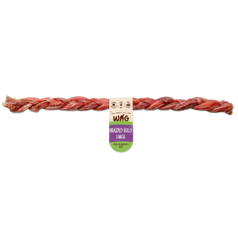 Wag Braided Bully Stick Large Dog Treat