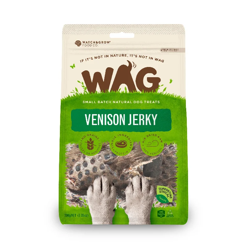 Wag Venison Jerky Dog Treats 200g*