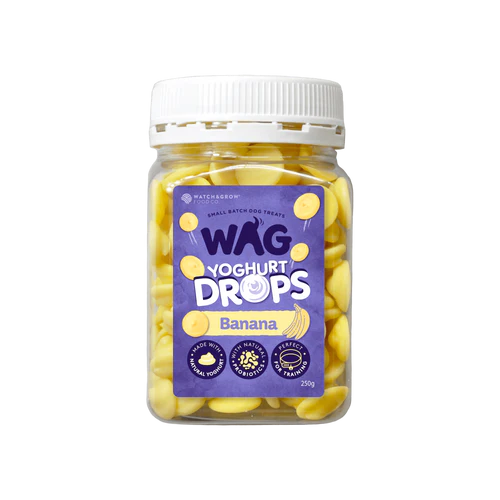 Wag Yoghurt Drops Banana Dog Treats 250g