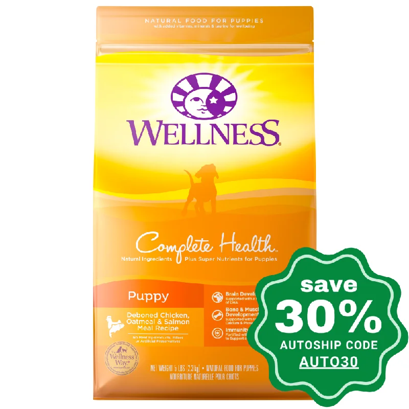 Wellness - Complete Health - Dry Dog Food - Puppy Deboned Chicken, Oatmeal & Salmon Meal - 15LB