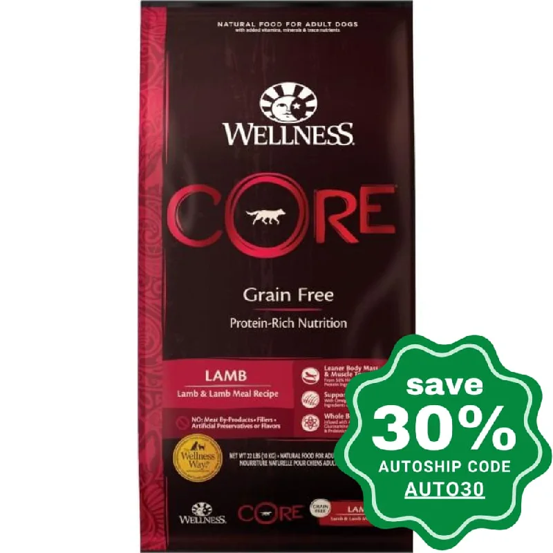 Wellness - CORE - Grain Free Dry Dog Food - Lamb - 4LB (Min. 3 Packs)