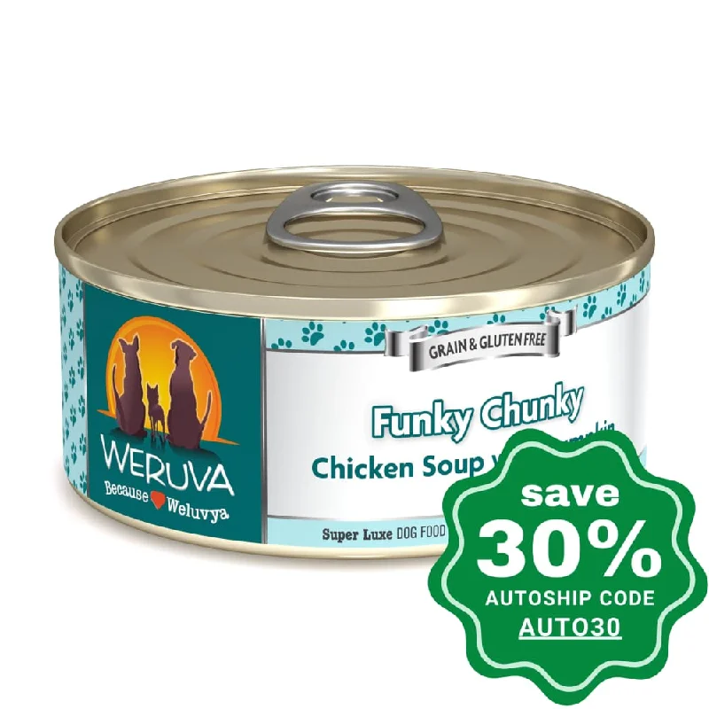 Weruva - Grain-Free Canned Dog food - Funky Chunky Chicken Soup with Pumpkin - 156G (min. 24 Cans)