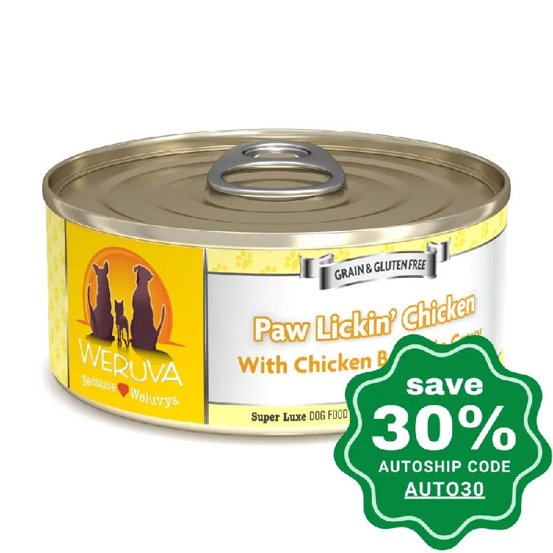 Weruva - Grain-Free Canned Dog food - Paw Lickin' Chicken with Chicken Breast in Gravy - 156G (min. 24 Cans)