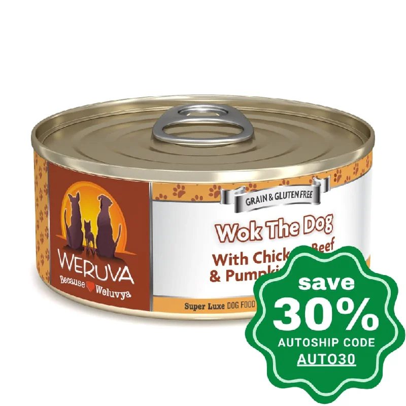 Weruva - Grain-Free Canned Dog food - Wok The Dog with Chicken, Beef & Pumpkin in Gravy - 156G (min. 24 Cans)