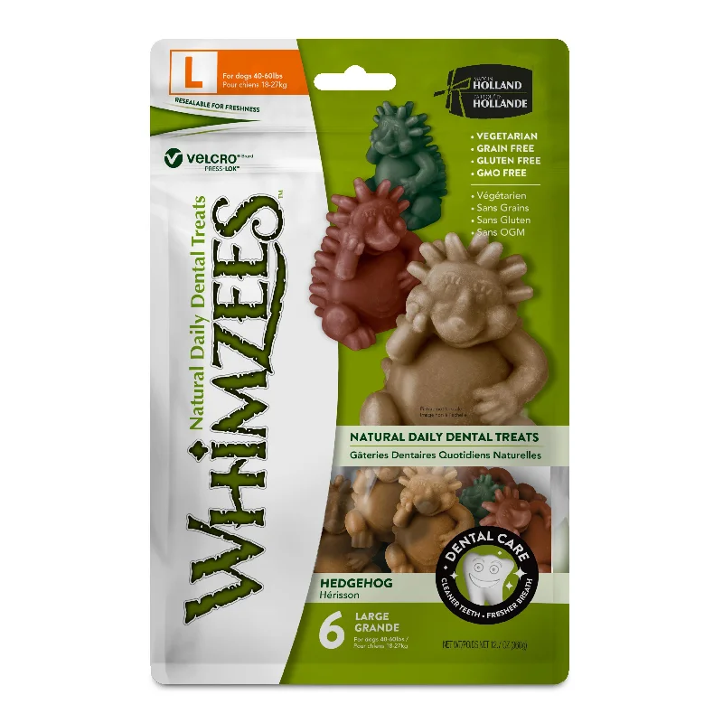 Whimzees Hedgehog Dental Dog Treats Large 6 Pack~~~