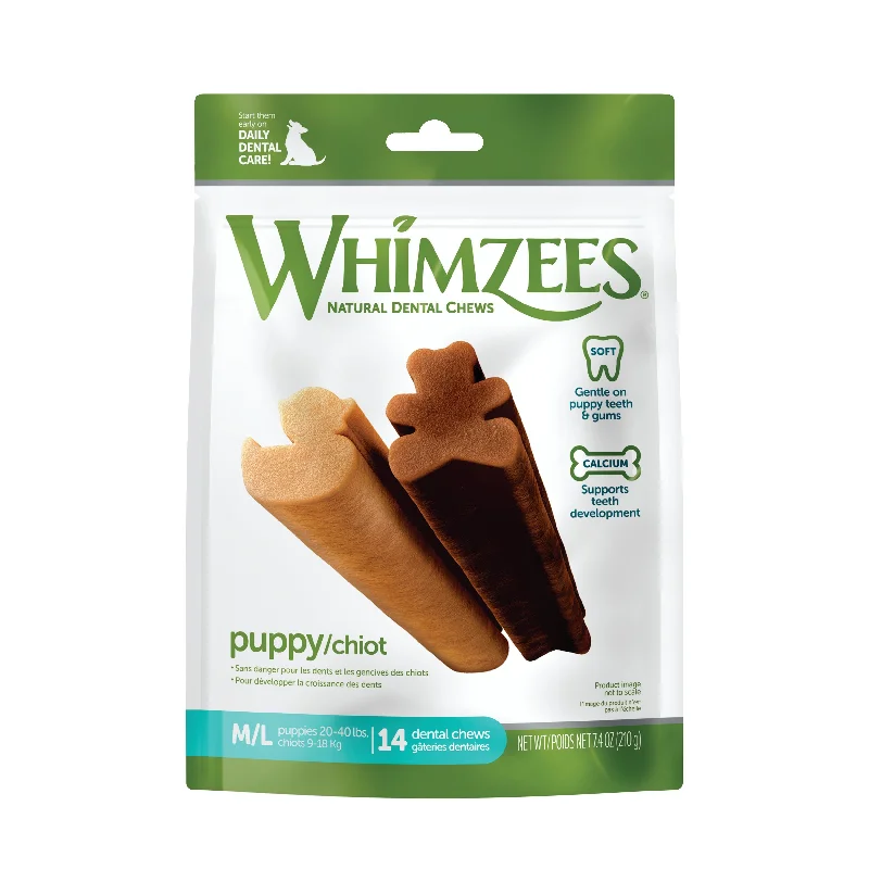 Whimzees Puppy Dental Dog Treats for Medium and Large Breeds 14 Pack~~~***