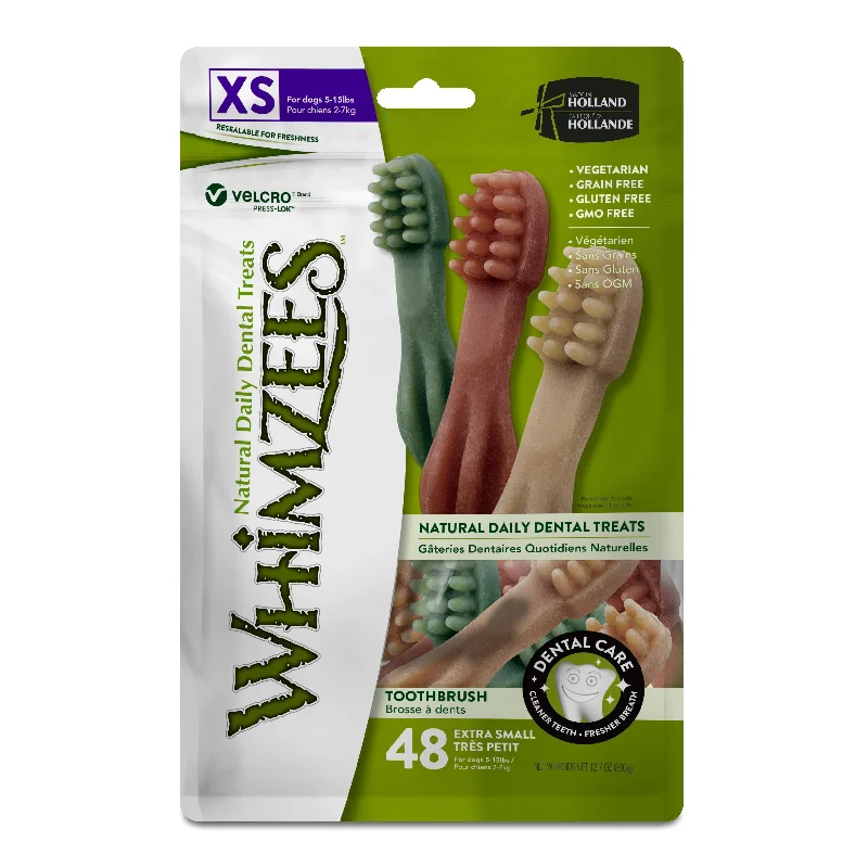 Whimzees Toothbrush Dental Dog Treats Extra Small 48 Pack~~~