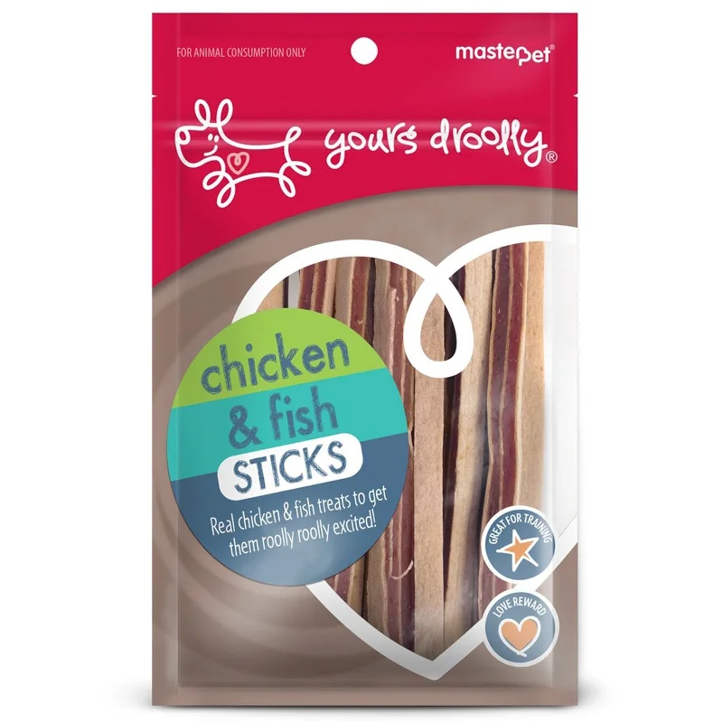 Yours Droolly Dog Treats Chicken and Fish Sticks 100g*