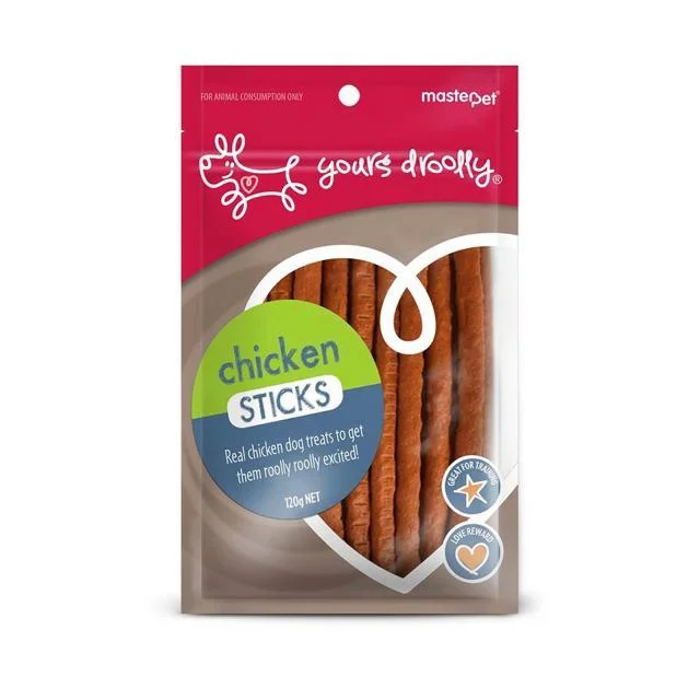 Yours Droolly Dog Treats Chicken Sticks 120g*