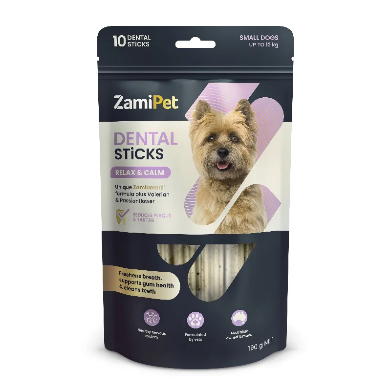 ZamiPet Dental Sticks Relax and Calm for Small Dogs 190g 10 Pack***