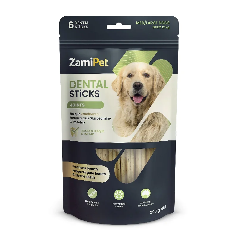 ZamiPet Dental Sticks with Joint Support for Medium and Large Dogs 200g 6 Pack***