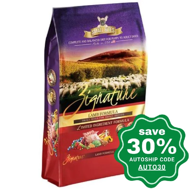 Zignature - Small Bites Dry Dog food - Grain Free Lamb - 4LB (Min. 2 Packs)