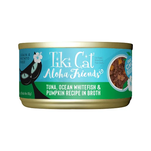 Canned Cat Food - ALOHA FRIENDS - Tuna, Ocean Whitefish & Pumpkin