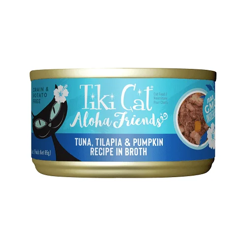 Canned Cat Food - ALOHA FRIENDS - Tuna, Tilapia & Pumpkin